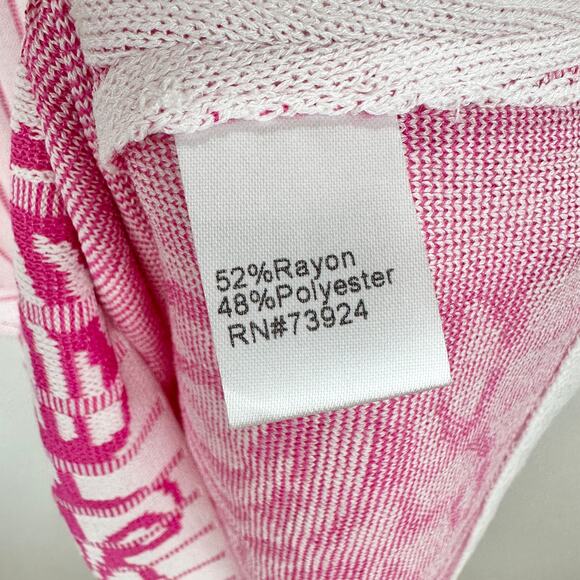 Ming Wang Jacquard Knit Dress Pink Floral Placement Printed A Line XS NWT - Picture 8 of 9